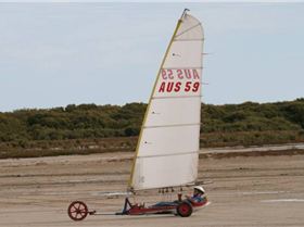 some land yachts at port gawler today sunday 6th April 2008