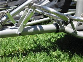 footbar adaption in blokart with pod fitted.Lake Lefroy