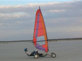 four wheeled land sailer (skipper)