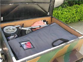 '99 Honda Varadero as tow vehicle for Blokart trailer