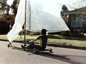 Plastic sheet sail and jib