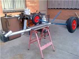 Front steering head fitted and the fallshaws