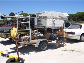 ron relaxing between races