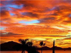 amanecer en la playa