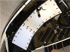 coreflute seat with cable ties