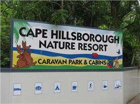 Cape Hillsborough sign with Blokart image