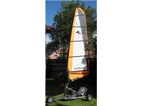 My new 4m Orange sail with 'Flying Fish' emblem