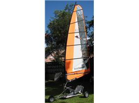 My new 5.5m Orange sail with 'Flying Fish' emblem