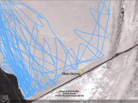 land sailing GPS tracks