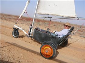 Max's landyacht outside Birdsville Pub