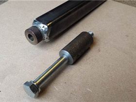 axle stub with nut welded
