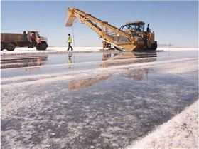 Salt harvesting at Sealake