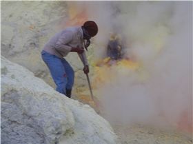 sulfur miners