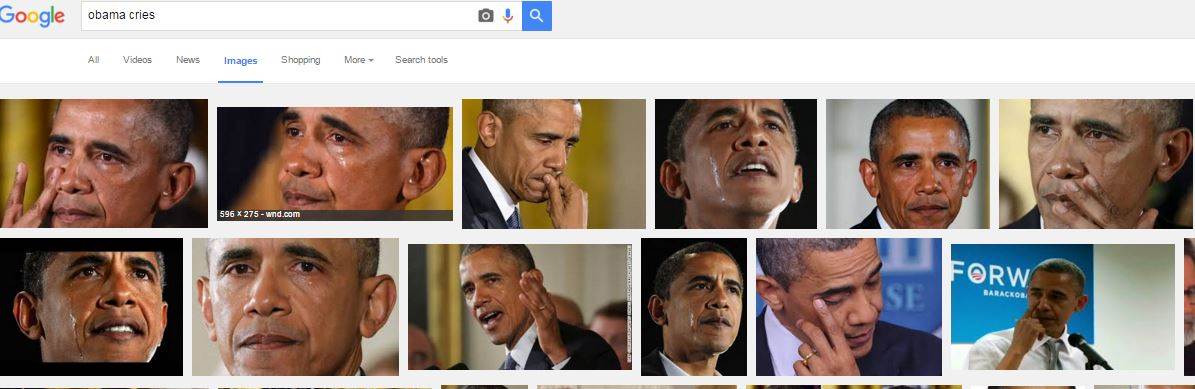 Obama cries