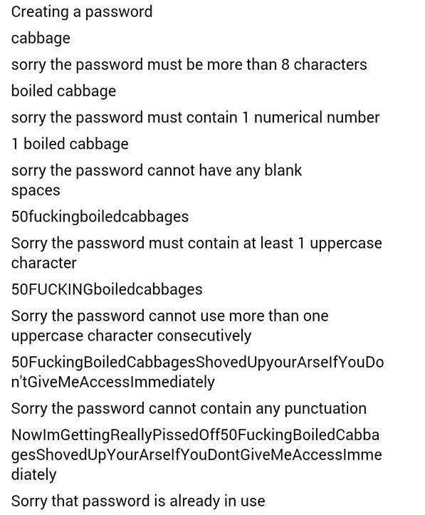 making a password