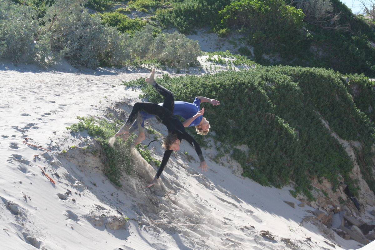 mates being stupid in the dunes!!