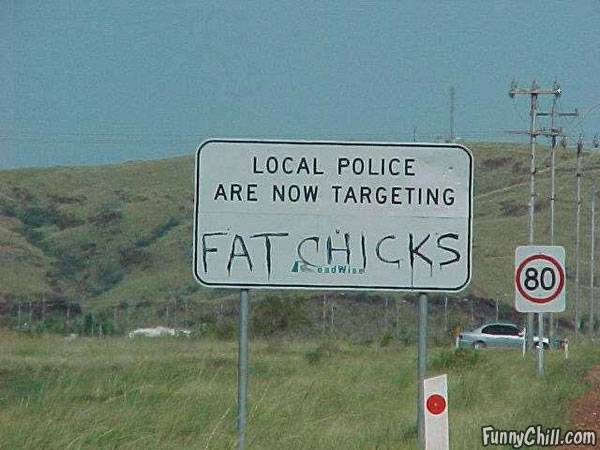Police targeting ... signs