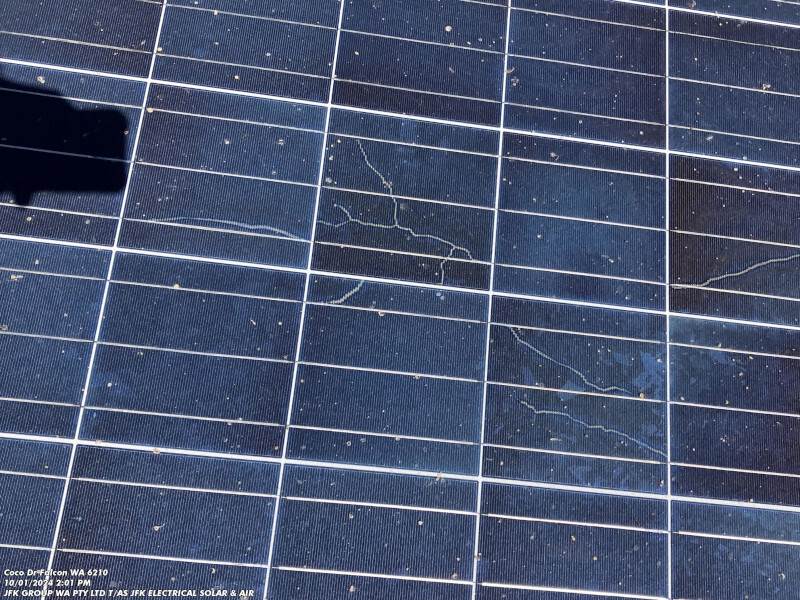 solar panel "snail trails"