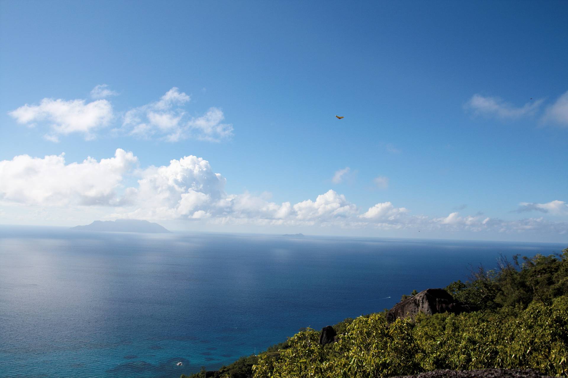 Flying in Seychelles