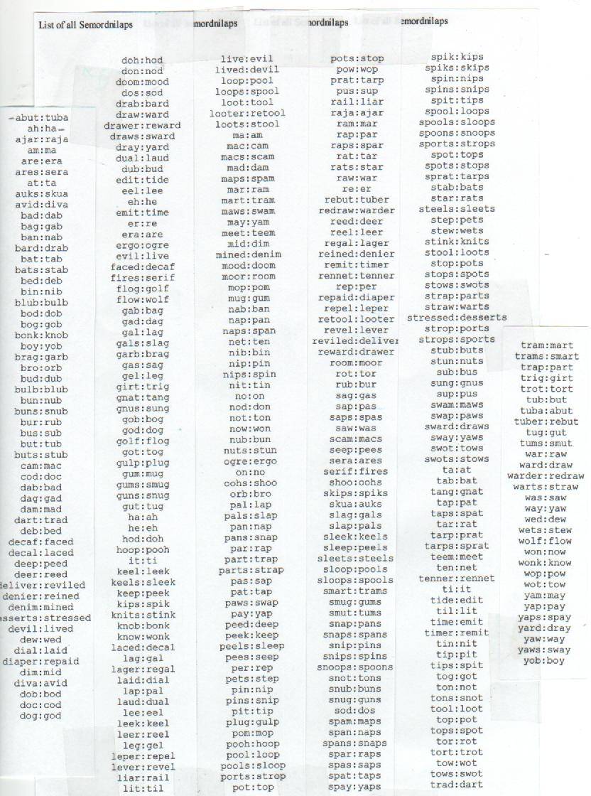 semordnilaps