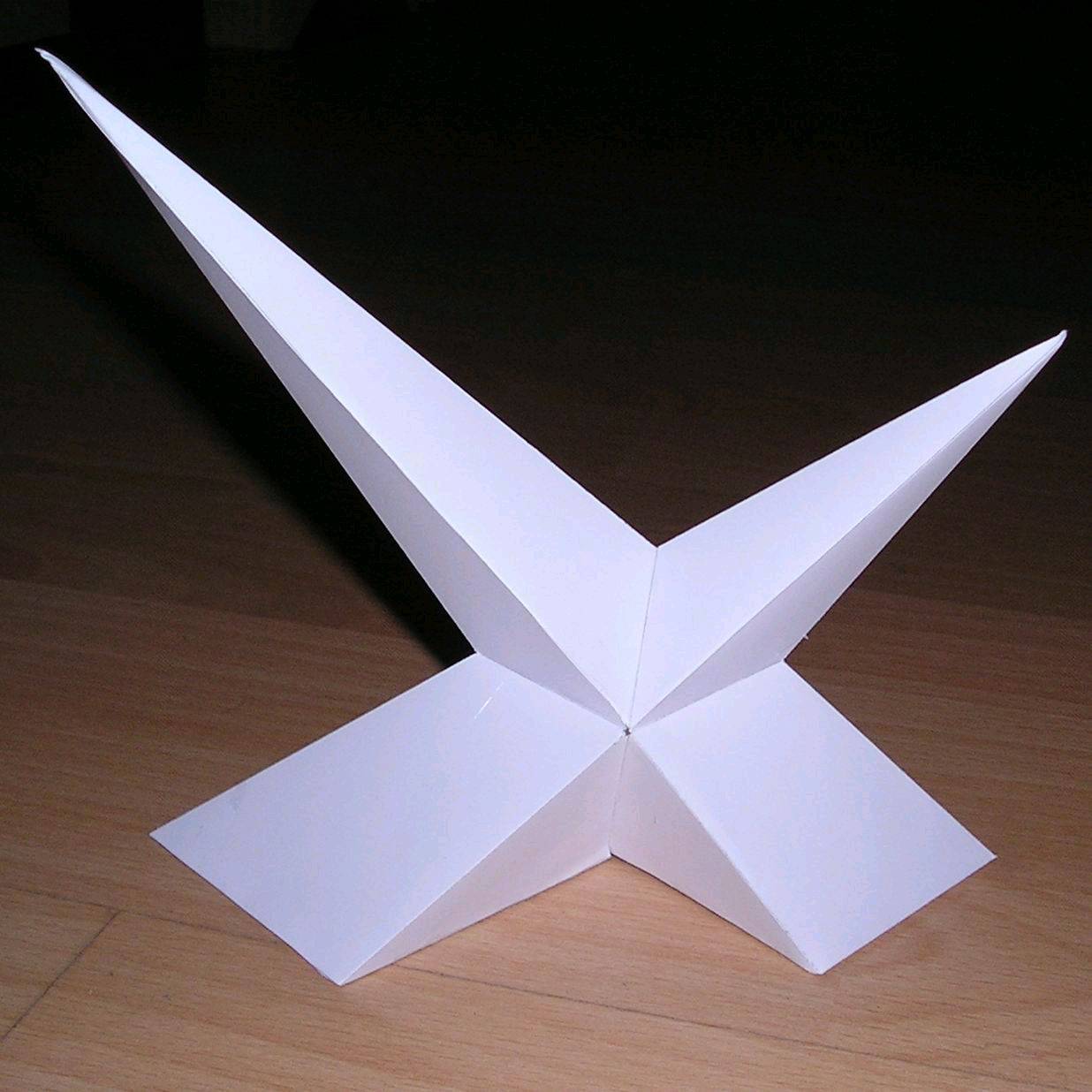 compound of two different size asymmetric pyramids