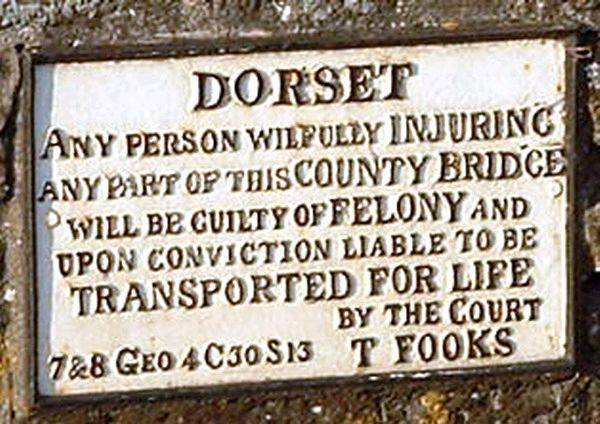 Dorset Sturminster Newton Bridge notice