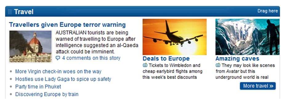 Classic internet news cross promotion