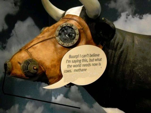 cow in gasmask