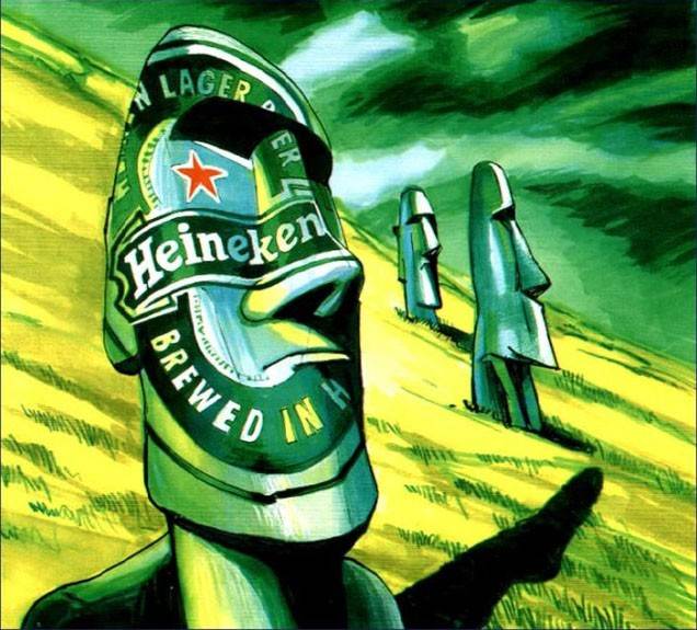 Visual Heineken beelden paaseiland
