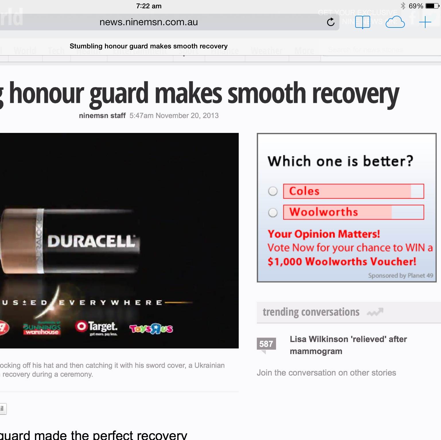 I really want to vote for Coles