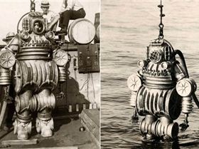 A 550lb diving suit from the 1900's