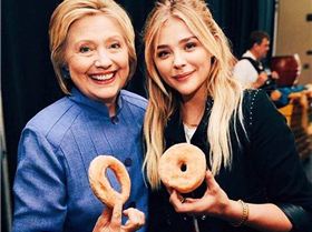 hillary-clinton-holding-donuts-with-chloe-moretz-large-hole-small-hole