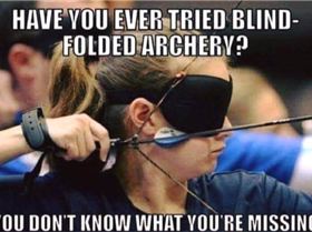 archery blindfolded