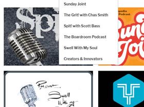Screen grab of podcasts