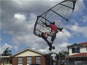 Kitewing mountain boarding Air time