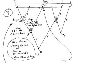 Reattach new single bridle piece, pulley and other bridle sections