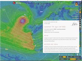 bom's model in windy