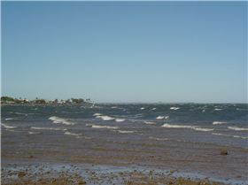Looking from Pelican to Woody Point jetty