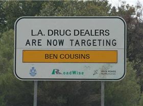 Police targeting ... signs