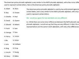 NATO v U.S. POLICE phoenitic alphabets