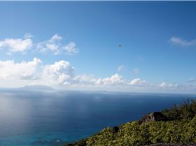 Flying in Seychelles