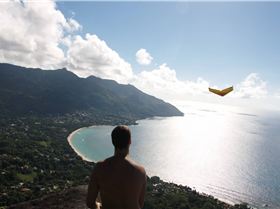 Flying in Seychelles