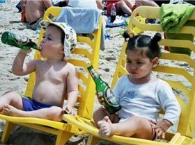 kids with beer