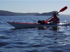 Kayaking Pittwater -Lion Island behind