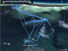 lasers Course with points and tracks