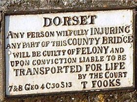 Dorset Sturminster Newton Bridge notice
