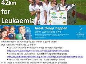 42 for Leukaemia Donation Flyer