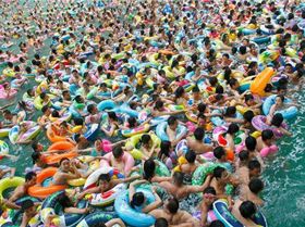 a sunday afternoon swimming-pool