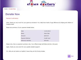 Clown Doctors Donation