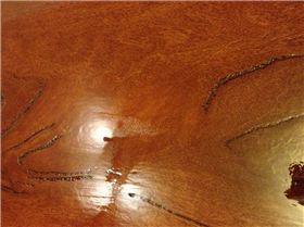 Last spot oversanded to remove the thickened varnish residue couldnt remove when fresh